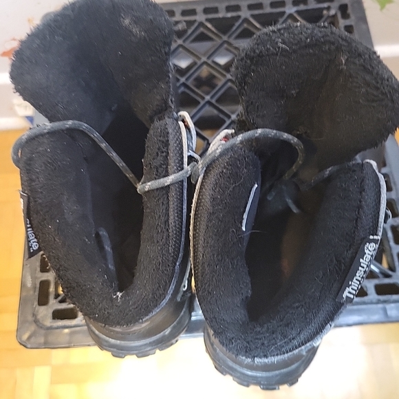 Salomon Black Avo W+ Thinsulate™ Waterproof Winter Boots Wms Sz 7 Lace Up - Picture 4 of 7